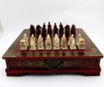 Professional International Chess Game Version Wooden Chess Classic Standard Folding Antique Terracotta Chess Board Game Qenueson - Image 9