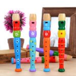 Orff musical instrument wooden colored small piccolo