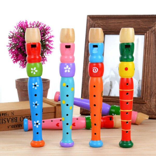 Orff musical instrument wooden colored small piccolo