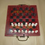 Professional International Chess Game Version Wooden Chess Classic Standard Folding Antique Terracotta Chess Board Game Qenueson - Image 2