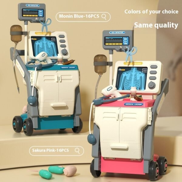Children's Medical Trolley Doctor Play Educational Toy Suit