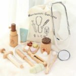 Children's Solid Wood Play House Simulation Doctor Nurse Stethoscope Toy Suit