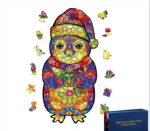 Fashion Halloween Christmas Owl Alien Wooden Jigsaw Puzzle Animal Jigsaw Puzzle - Image 2