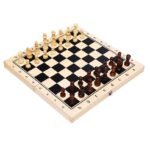 Magnetic Chess Wooden Wooden Checker Board Solid Wood Pieces Folding Chess Board High-end Puzzle Chess Game Entertainment - Image 3