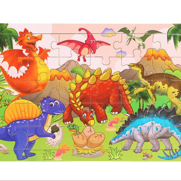30-piece Wooden Puzzle Animal Dinosaur Children's Jigsaw Puzzle