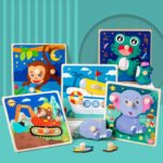 Children Jigsaw Puzzle Grasping Exercise Wooden Toy - Image 4