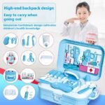 Toy Backpack Storage Box Two-in-one Children Play House Doctor Toy