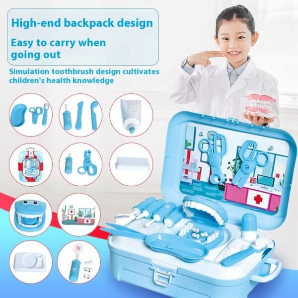 Toy Backpack Storage Box Two-in-one Children Play House Doctor Toy